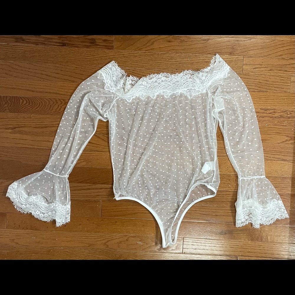plus size super sheer bodysuit